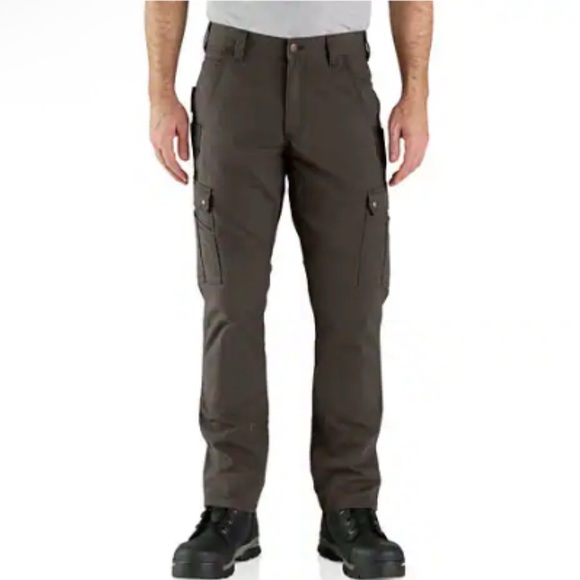 CARHARTT RELAXED STRAIGHT RIPSTOP DOUBLE-FRONT CARGO PANTS BROWN #: B342-DFE 31x - Picture 2 of 8